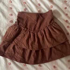 Boutique Corduroy Ruffle Skirt